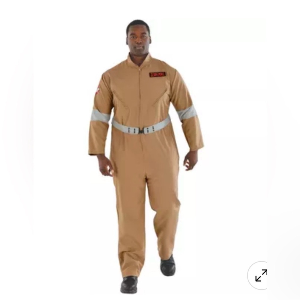 Ghostbusters Men’s Adult Plus 2X 4X Costume with Patches